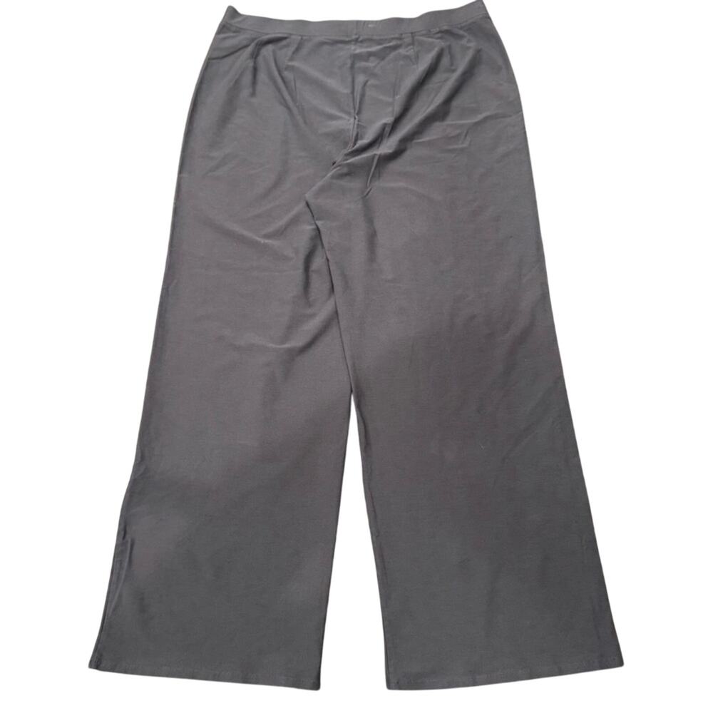 Eileen Fisher Woman Wide Leg Plus Size Gray Pull-On Crepe Pant Size 2X - Picture 3 of 10